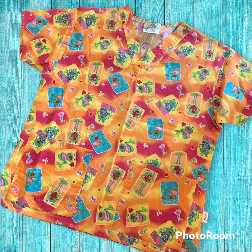 Crest Scrub Top, Small
